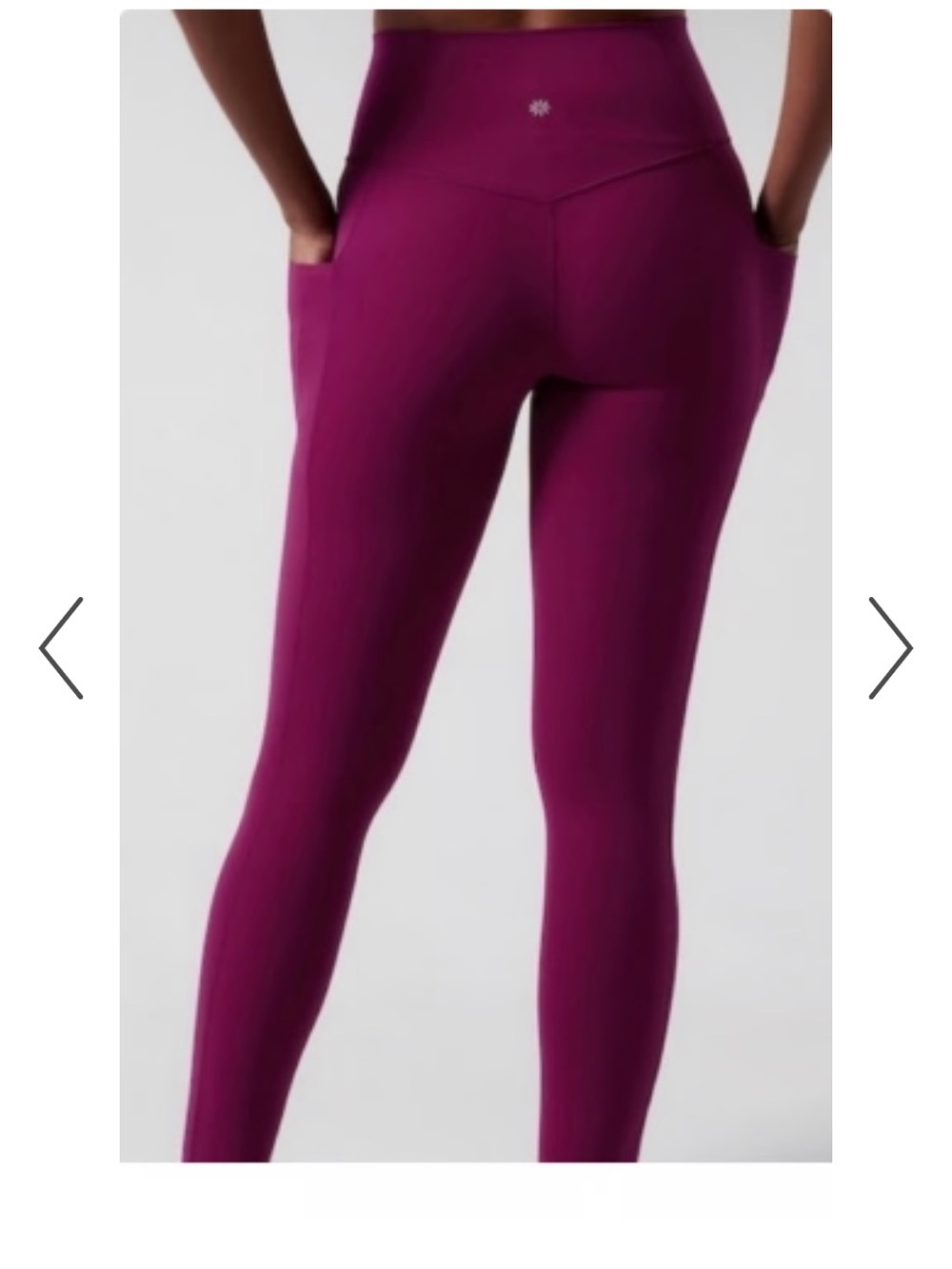 Athleta High-Waist Side-Pocket Leggings in Berry Plum